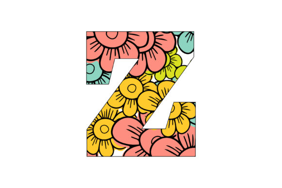 Colorful Floral Alphabet Z: Vibrant Design for Every Project