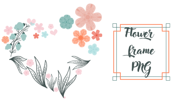 Enhance Your Projects with a Floral Heart Frame PNG