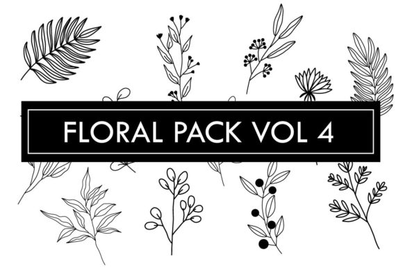 FLORAL PACK VOL 4: A Hand Drawn Resource for Contemporary Design