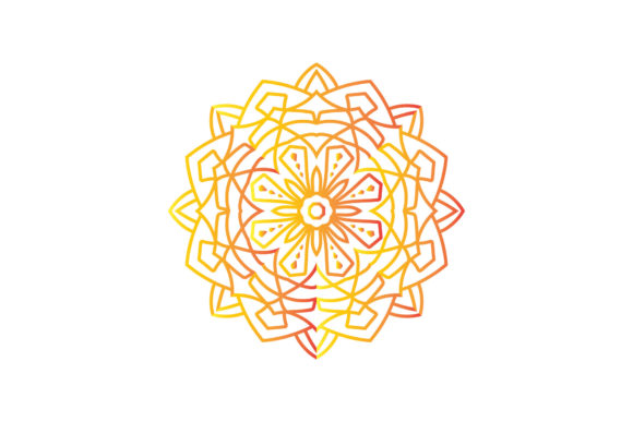 Gradient Mandala Floral Abstract Elegant Design