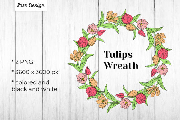 The Elegant Versatility of the Tulips Floral Wreath Sublimation Design