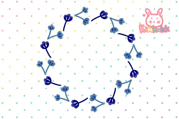 The Navy Blue Floral Wreath Frame: A Versatile Digital Design Asset