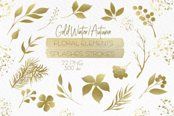 The Strategic Elegance of Gold Floral Clipart in Contemporary Design