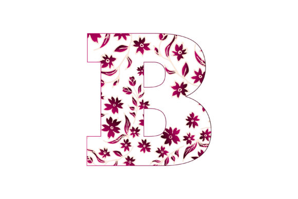 Working With Colorful Floral Alphabet B in Commercial and Personal Projects